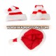 Red White Striped Plush Christmas Santa Hat