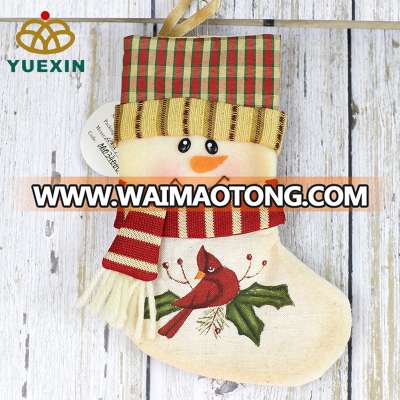 Hot Sale Snowman Christmas Stocking Gift Decorative Sock